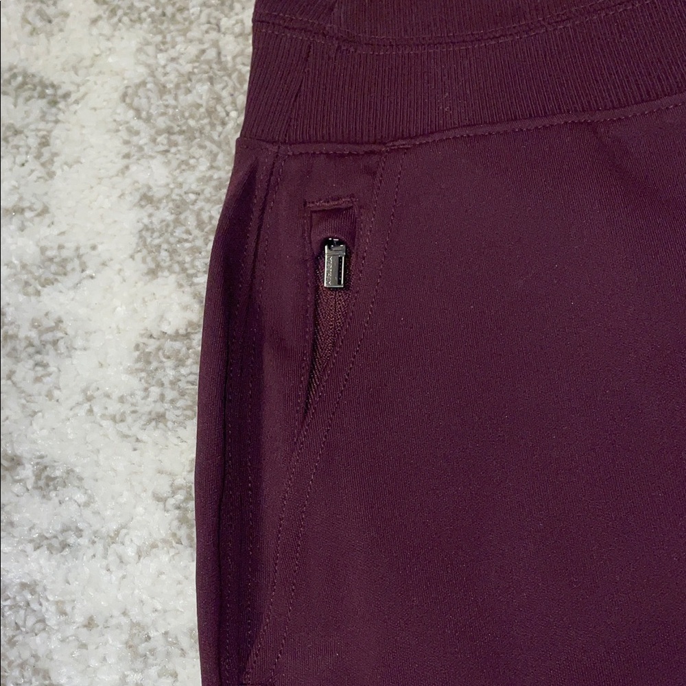 Athleta Women's High-Waisted Joggers - burgundy - Picture 4 of 5